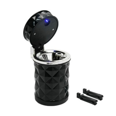 Scrumiera auto LED, cu optiune de prindere pe grila de ventilatie sau &amp;icirc;n suportul de pahar Cod: LP-012 Automotive TrustedCars foto