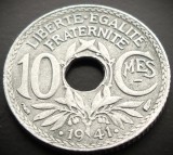 Cumpara ieftin Moneda istorica 10 CENTIMES - FRANTA, anul 1941 * cod 2448 = ZINC, Europa