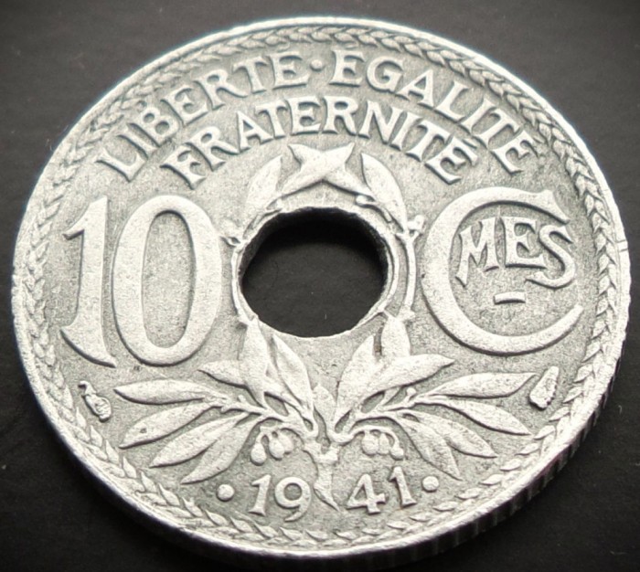 Moneda istorica 10 CENTIMES - FRANTA, anul 1941 * cod 2448 = ZINC