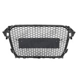 Grila masca fata AUDI A4/S4 (B8), 11.2011-12.2015,cu 2 gauri pentru Senzori de parcare (PDC); Negru stralucitor; fara emblema