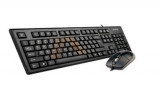 Kit Tastatura + Mouse A4TECH; model: KRS-8572; layout: US; NEGRU; USB;