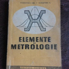 ELEMENTE DE METROLOGIE - IVANOVICI GH.