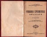 C8398N Pedagogia experimentală aplicată de J J Van Biervliet, &icirc;n rom&acirc;nește de I G Marinescu, 1923