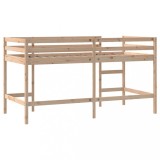 Cumpara ieftin Pat etajat de copii cu scara, 80x200 cm, lemn masiv pin