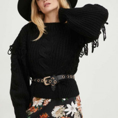 Answear Lab pulover de lana femei, culoarea negru, călduros