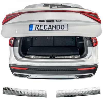Set de 2 ornamente protectie interior portbagaj crom pentru Seat Tarraco din 2018 foto