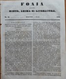 Foaia pentru minte, inima si literatura, nr. 26, 1853, Brasov, Redactor Iacob Muresanu
