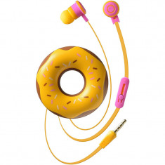 Casti cu Fir Cellularline Cute&amp;amp;amp;Sweet Donut Microfon Jack 3.5mm foto