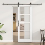 Ușa glisantă vidaXL cu set de accesorii &#039;ORKDAL&#039;Alb 73.5x198.5 cm