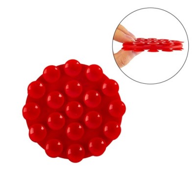 Suport cu Ventuze pentru Telefon, Rotund - Techsuit (SR-CUP) - Red foto