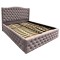 Pat Matrimonial Claudia tapitat cu somiera rabatabila diverse dimensiuni, culoare cappuccino - 160x200