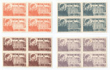 |Romania, LP 166/1945, Fundatia Carol I, in blocuri de 4 timbre, eroare, MNH, Nestampilat