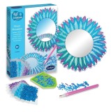 Kit creativ cu diamante strasuri - Oglinda mozaic pene, Sentosphere