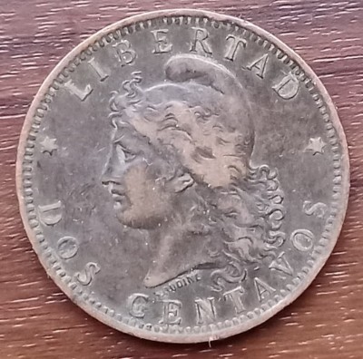 Moneda Argentina - 2 Centavos 1891 foto