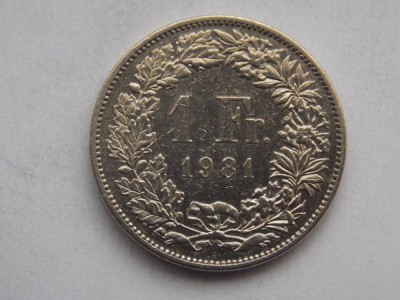 1 FRANC 1981 ELVETIA foto