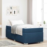 Cumpara ieftin Cadru de pat cu saltea albastru 80 x 200 cm tesatura