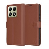Husa pentru Xiaomi 14T, Techsuit, Leather Folio, Maro