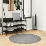 vidaXL Covor pufos &quot;PAMPLONA&quot; cu fire &icirc;nalte, verde modern, &Oslash; 100 cm
