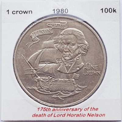 2899 Gibraltar 1 Crown 1980 Elizabeth II (Admiral Lord Nelson) km 12 foto