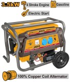 Cumpara ieftin Generator curent electric, 3.5KW, Motor 4 Timpi benzina, pornire electrica Ingco GE35006ES