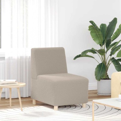 vidaXL Canapea Scaun fără brațe gri deschis 55 cm țesătură ondulată ca l&amp;acirc;nă 4108503 foto