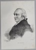 WILLIAM HERSCHEL , ASTRONOM SI COMPOZITOR BRITANIC DE ORIGINE GERMANA , LITOGRAFIE , DESEN de GREVEDON , litografiat de C. MOTTE , 1828