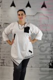 C772-211 Camasa casual tip tricou asimetric, L, L/XL, M/L