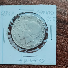 M3 C50 - Moneda foarte veche - Olanda ante euro - 2 1/2 gulden - 1980