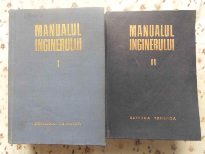 MANUALUL INGINERULUI VOL.1-2 MATEMATICA, FIZICA, MECANICA, CHIMIE GENERALA, MASURARI-GHEORGHE BUZDUGAN-273197