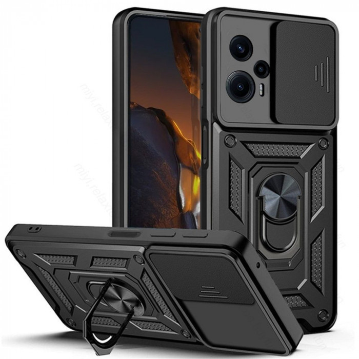 Husa Tech-Protect Camshield Pro pentru Xiaomi Poco F5 Negru