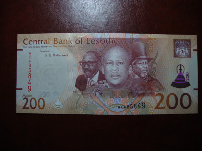 LESOTHO 200 MALOTI 2021 UNC foto