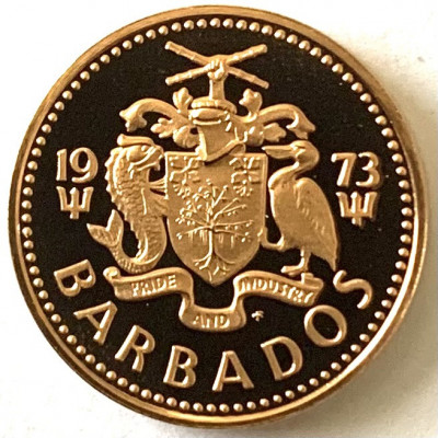 BARBADOS 1 CENT 1973 PROOF foto