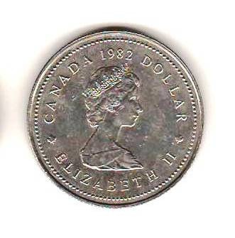 SV * Canada ONE DOLLAR 1982 * 1867 CONSTITUTIA * CONFEDERATIA AUNC+ foto