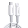 Ugreen - Data Cable Rubber Shell US171 (60749) - USB-C to Lightning MFi, 3A, 2m - White