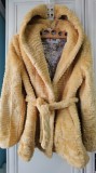 HAINA DAMA BLANA ECOLOGICA BEJ CAMEL GLUGA SUPRADIMENSIONATA IARNA, XXL