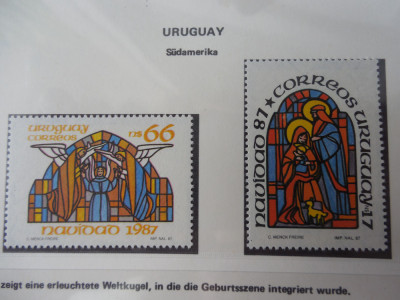 Uruguay-Craciun- serie completa -nestampilate MNH foto