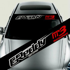 Sticker parasolar auto GREDDY MAZDA (126 x 16cm) ManiaStiker