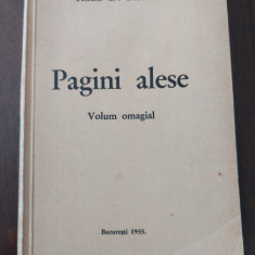 PAGINI ALESE VOLUM OMAGIAL - RADU D, ROSETTI - 1935