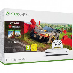 Consola Microsoft Xbox One S 1TB, alb + joc Forza Horizon 4 + LEGO Speed Champions DLC (coduri download) foto