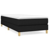 Cumpara ieftin Cadru de pat cu arcuri tesatura neagra 90x190 cm