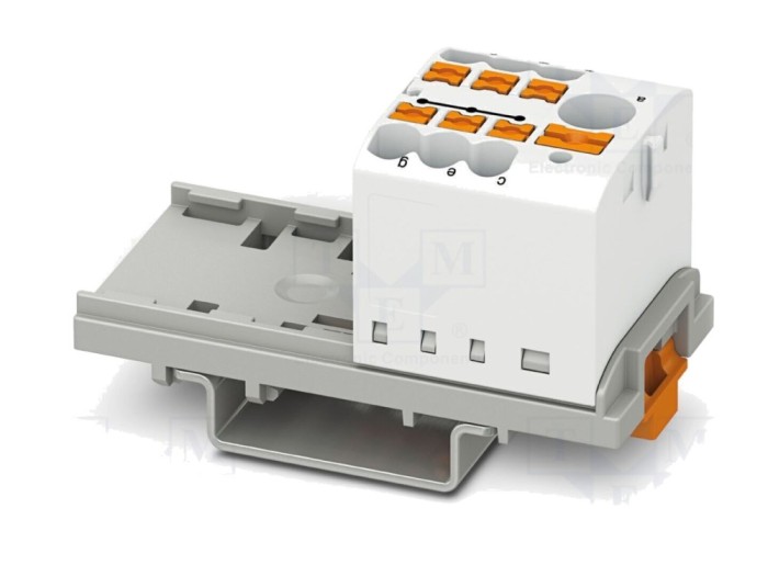 Conector pe șină 24A, 690V, push-in