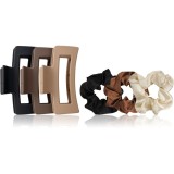 Brushworks Natural Hair Clip &amp; Scrunchie Set set cadou pentru păr