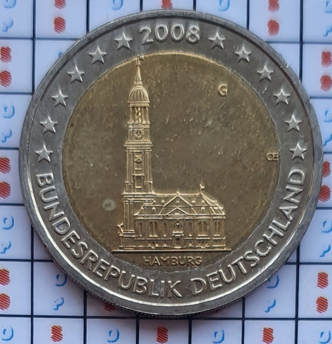 Germania 2 euro 2008 UNC - Bundesl&auml;nder &ndash; State of Hamburg - km 261 - E001