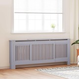 vidaXL Capac radiator 2 pcs Gri 112x19x81.5cm Lemnstratificat