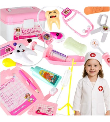 Set doctor pentru copii 35 piese cu trusa completa și costum foto
