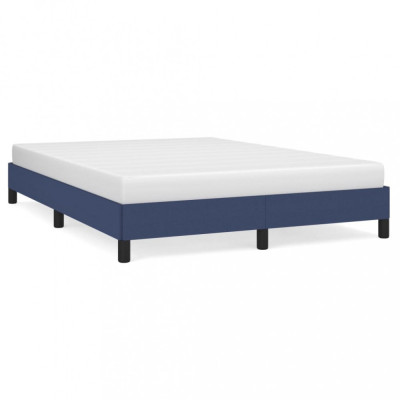 Cadru de pat, albastru, 140x190 cm, material textil foto