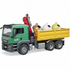 BRUDER - CAMION MAN TGS CU 3 CONTAINERE DE RECICLAT STICLA foto