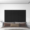 Panouri de perete, 12 buc., negru, 30x15 cm, textil, 0,54 m&sup2; GartenMobel Dekor, vidaXL