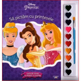 Sa pictam cu printesele carte de colorat cu pensule si acuarele, Disney Printese, Disney Princess
