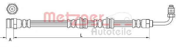 Conducta / cablu frana AUDI A3 Sportback (8PA) (2004 - 2013) METZGER 4111087